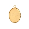 Ion Plating(IP) 304 Stainless Steel Pendant Cabochon Settings STAS-WH0055-02B-G-1
