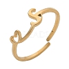 304 Stainless Steel Cuff Rings for Women RJEW-D285-01G-S-1