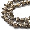 Electroplated Natural Lava Rock Beads Strands G-A251-C01-01B-3