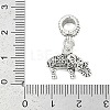 Rack Plating Brass European Dangle Charms KK-R200-09AS-02-3