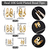 Beebeecraft 150Pcs 3 Size Brass Bead Tips KK-BBC0009-14-2