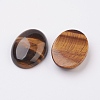 Natural Tiger Eye Flat Back Cabochons X-G-G741-25x35mm-01-2
