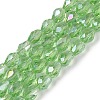 Transparent Electroplate Glass Beads Strands EGLA-N013-T10mm-B13-1