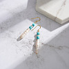 Synthetic Turquoise & Natural Baroque Freshwater Pearl & 925 Sterling Silver Dangle Earrings for Women EJEW-G412-01G-6