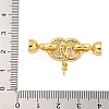 Rack Plating Brass Micro Pave Clear Cubic Zirconia Fold Over Clasps KK-F876-05G-3