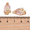 Brass Micro Pave Clear Cubic Zirconia Connector Charms CU-CBA7392-13G-02-3