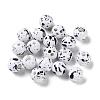 Printed Opaque Acrylic Round Beads LS-ACRP-P001-01B-01-1