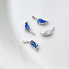 Brass Blue Enamel Wing Head Pins BAPE-PW0002-09B-1
