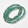 Electroplate Transparent Glass Beads Strands EGLA-A034-T6mm-T05-2