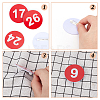1 Set Round ABS Plastic Number Brooches Sets JEWB-OC0001-02B-4