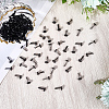 300Pcs Flat Round Iron Brads IFIN-CP0001-08-3