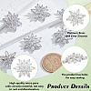 6Pcs Brass Shank Buttons Micro Pave Cubic Zirconia BUTT-FG0001-37-4