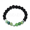 Dyed Natural Agate Beads Stretch Bracelets BJEW-R309-02-B01-1