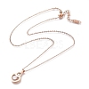 304 Stainless Steel Heart Padlock Pendant Necklaces NJEW-I240-14-3
