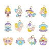 12Pcs 12 Style Alloy Enamel Pendants ENAM-YW0002-76-1