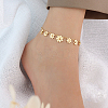 Daisy 304 Stainless Steel Charms Anklets WG455CF-02-5