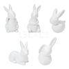 5Pcs 5 Style Porcelain Display Decoration AJEW-GL0002-01-1