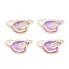 Electroplate and Golden Metal Enlaced Glass Beads EGLA-T029-03B-1