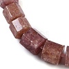 Natural Strawberry Quartz Hexagon Prism Graduated Beaded Necklaces for Women Men NJEW-K388-03U-2