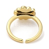 Rack Plating Brass Cuff Finger Rings for Women RJEW-C114-10B-G-3