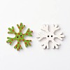 Snowflake 2-Hole Wooden Buttons BUTT-D049-13-2
