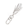 Halloween Themed Alloy Skeleton Hand Pendant Decorations HJEW-JM02147-4
