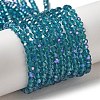 Electroplate Transparent Glass Beads Strands EGLA-A035-T3mm-L12-1