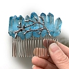 Natural Crystal Hair Combs PW-WGC6E88-12-1