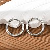 Brass Huggie Hoop Earrings LS-EJEW-K083-29P-1
