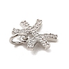 Brass Micro Pave Cubic Zirconia Charms KK-E077-02P-03-3