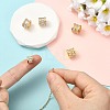 5Pcs 5 Styles Brass Micro Pave Cubic Zirconia European Beads KK-CJ0005-77-4