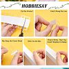 HOBBIESAY 300Pcs Transparent PVC Self Adhesive Hang Tabs CDIS-HY0001-01-4