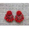 Iron Polyester Dangle Earrings FS-WG1F812-02-1