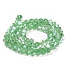 Transparent Electroplate Glass Beads Strands EGLA-A039-T2mm-B24-2