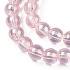 Electroplate Transparent Glass Beads Strands GLAA-T032-T6mm-AB10-2