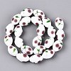 Frosted Handmade Lampwork Beads Strands LAMP-N037-03D-2