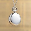 Flat Round Alloy Printed Glass Pocket Watch Pendant Necklaces WACH-H017-01A-3