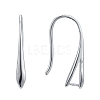Rhodium Plated 925 Sterling Silver Earring Hooks X-STER-K168-116P-2