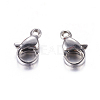 304 Stainless Steel Lobster Claw Clasps Jewelry Making Findings STAS-AB10-1-2