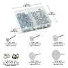 200Pcs 5 Sizes 304 Stainless Steel Stud Earring Findings STAS-YW0001-74P-3