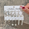 Alloy & Plastic Pearl Earring Sets WG17A46-29-1