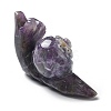 Natural Amethyst Carved Healing Snail Figurines G-K342-02A-3
