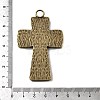 Tibetan Style Pendant Cabochon Enamel Settings TIBEP-4479-AB-LF-3
