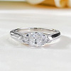 Alloy with Clear Cubic Zirconia Finger Rings FS-WGD7F1A-08-1