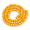 Electroplate Glass Beads Strands EGLA-A034-P6mm-B26-2