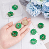 ARRICRAFT 8Pcs 2 Colors Natural Malaysia Jade Connector Charms FIND-AR0003-05-3