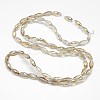 Electroplate Crystal Glass Rice Beads Strands EGLA-F042-A11-3