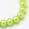 Baking Paint Pearlized Glass Pearl Round Bead Strands X-HY-Q003-4mm-66-2