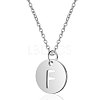 201 Stainless Steel Initial Pendants Necklaces NJEW-S069-TN507-F-1