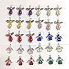 30Pcs 2 Style Imitation Pearl Acrylic & Electroplate Glass Pendants FIND-SC0004-07-1